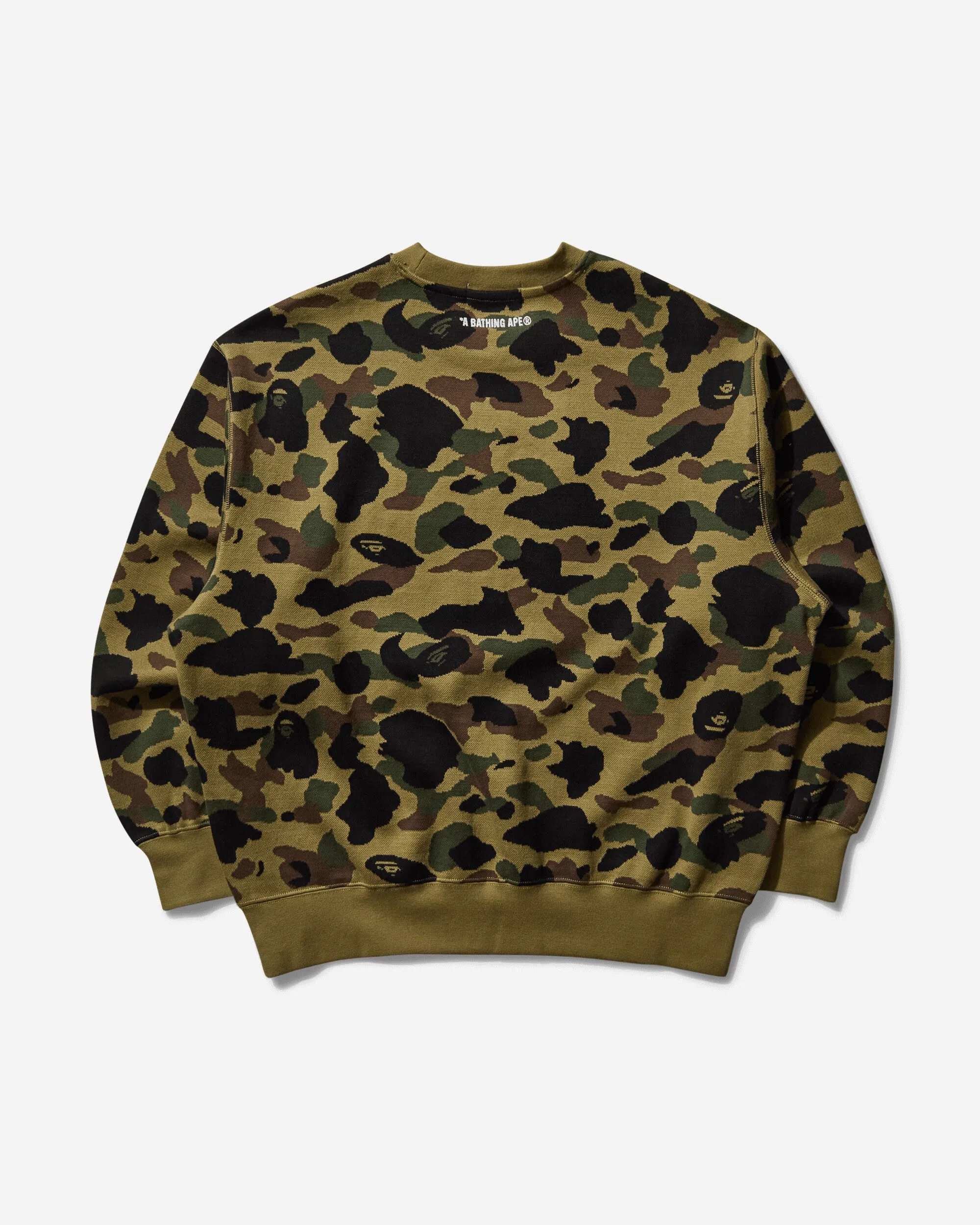 Men's 1st Camo Jacquard College Crewneck Sweatshirt Green