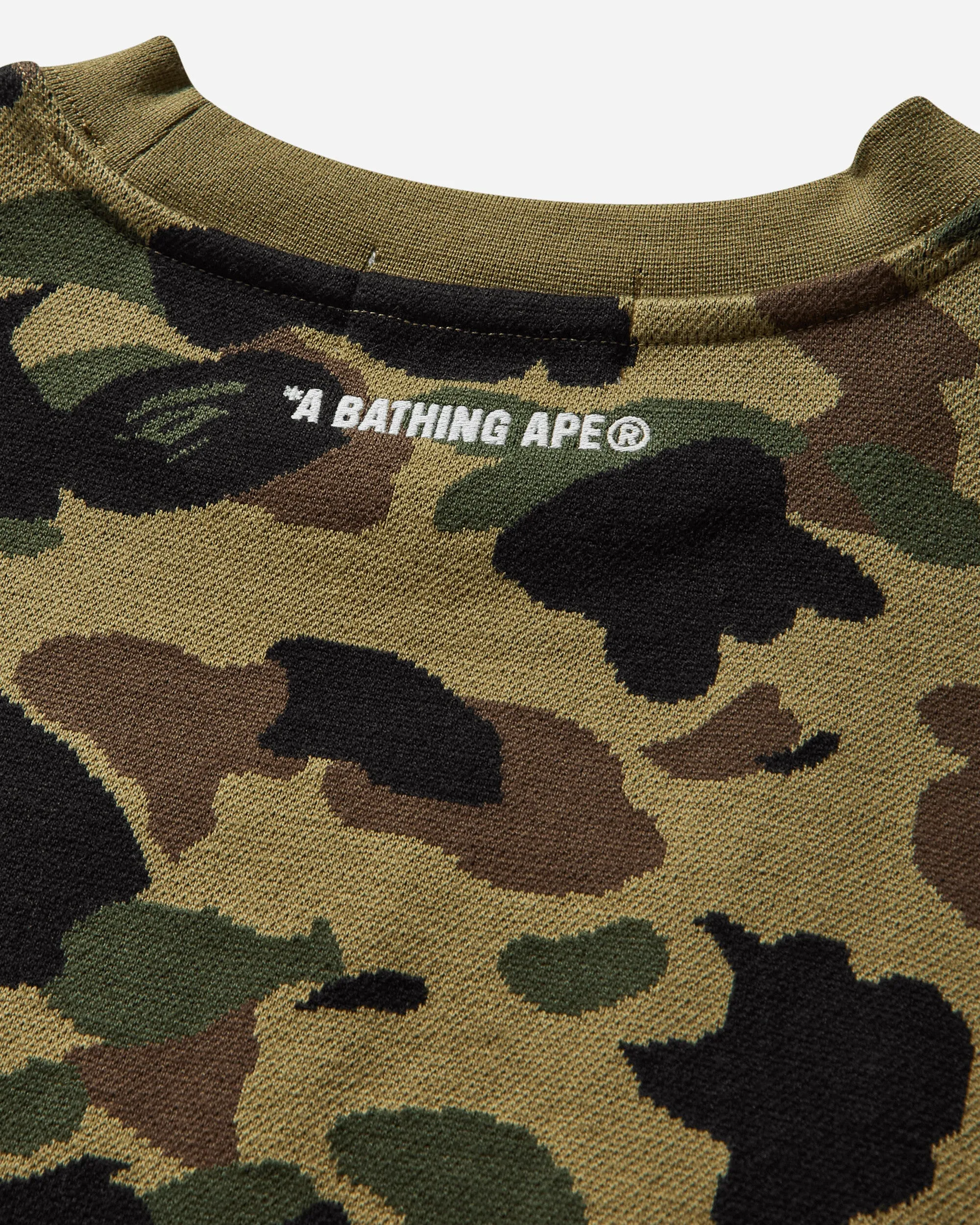 Men's 1st Camo Jacquard College Crewneck Sweatshirt Green