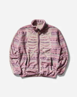 Men's Ashland Stripe & Bone Fleece Zip Jacket Pink