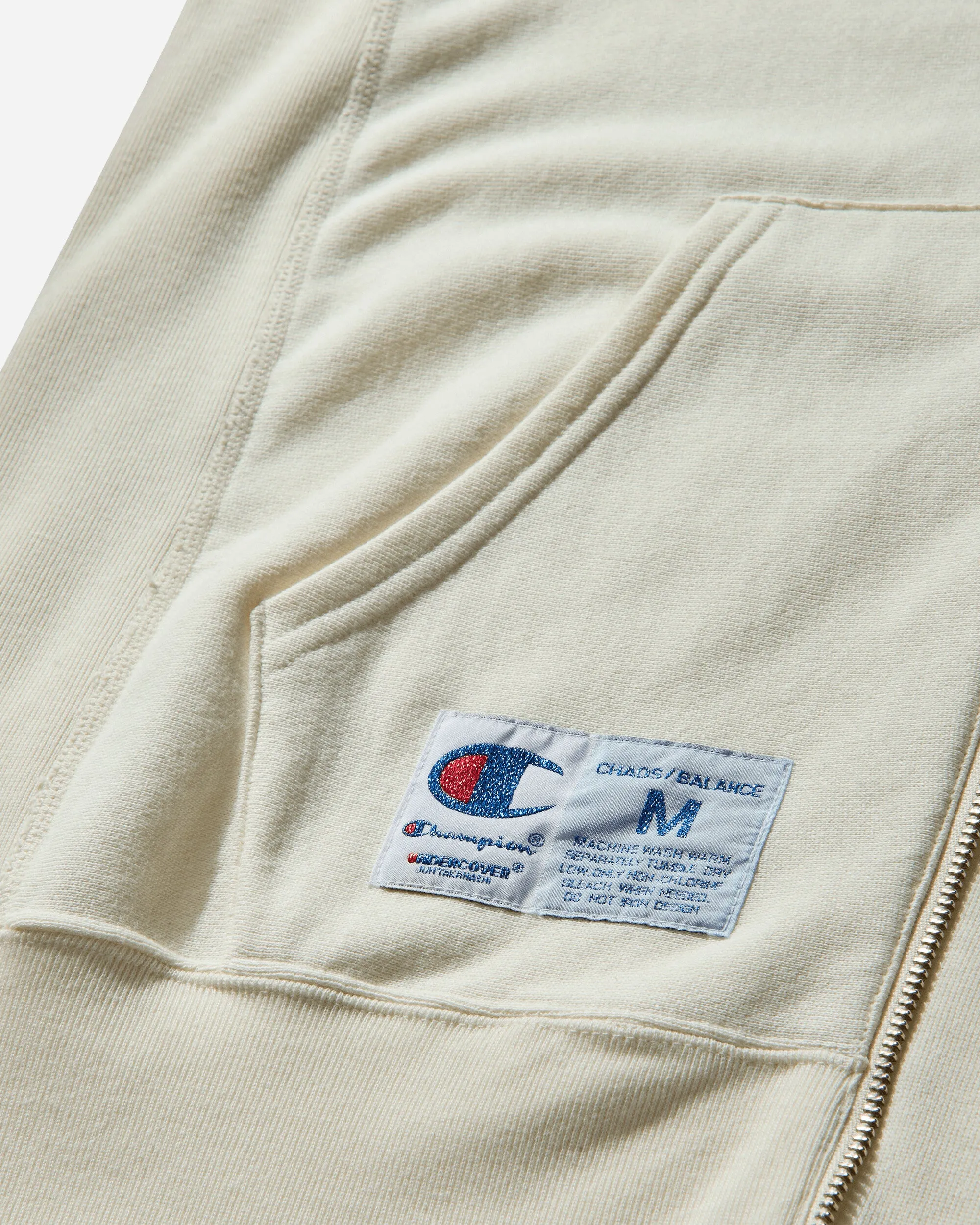 Men's Champion Reverse Weave Double Zip Hoodie Ivory