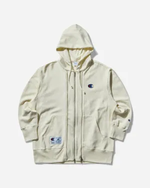 Men's Champion Reverse Weave Double Zip Hoodie Ivory