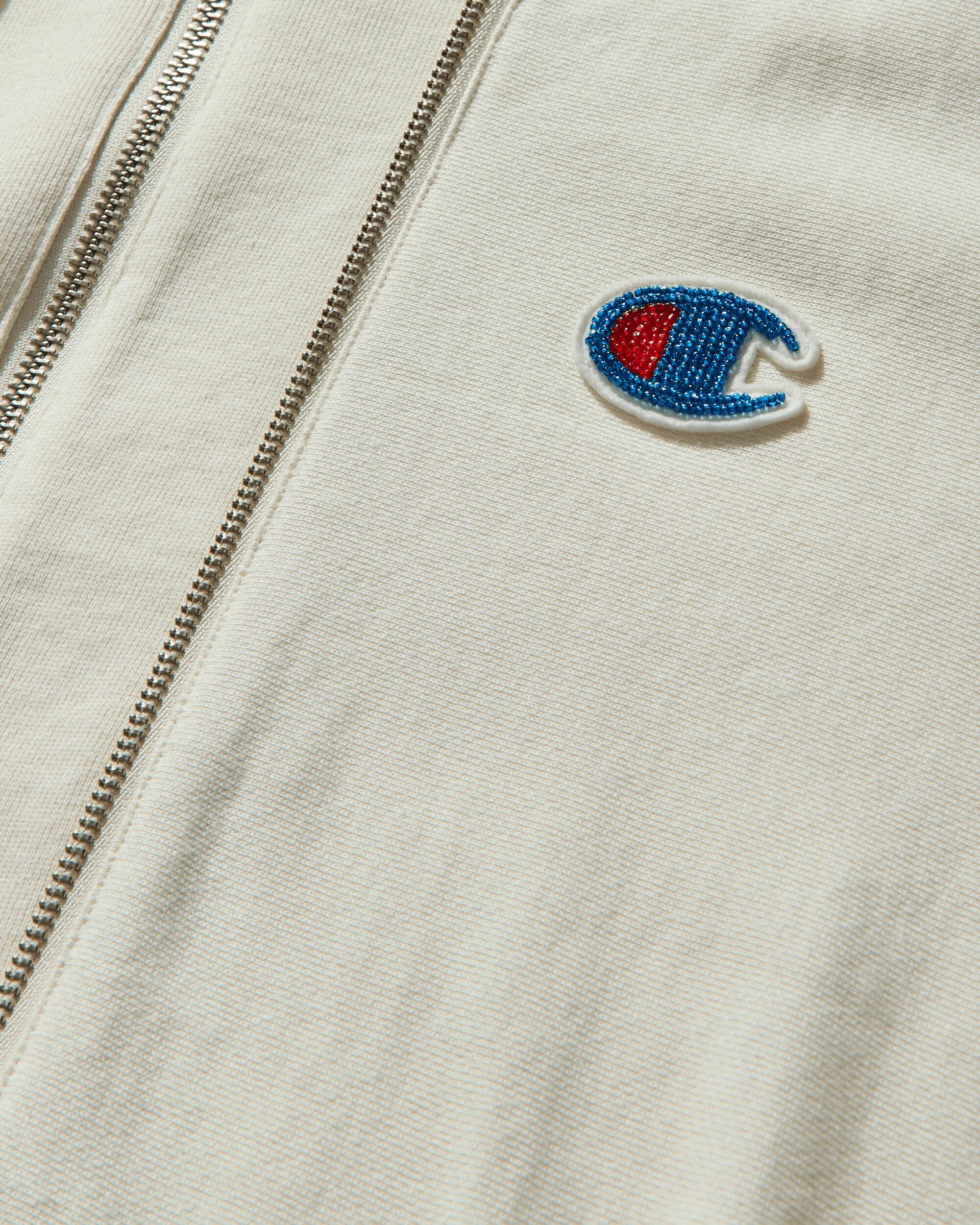 Men's Champion Reverse Weave Double Zip Hoodie Ivory