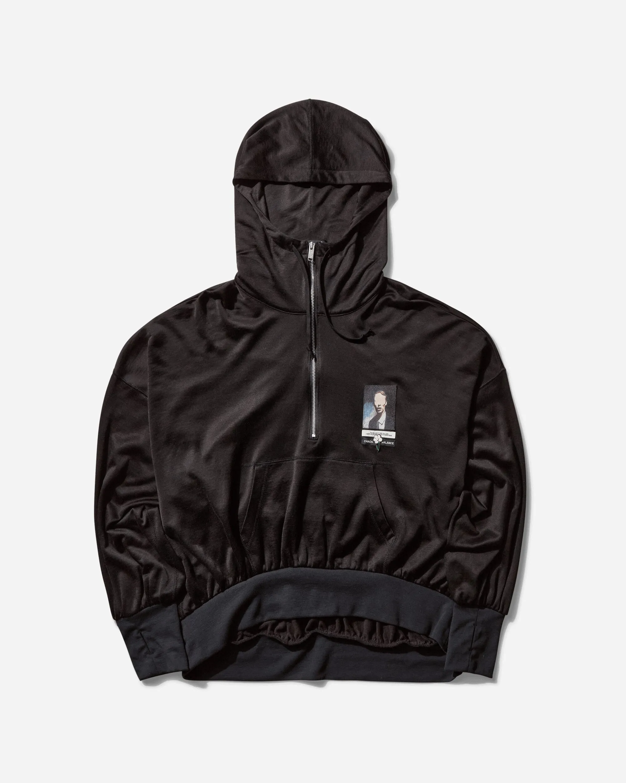Men's Half Zip Hoodie Black
