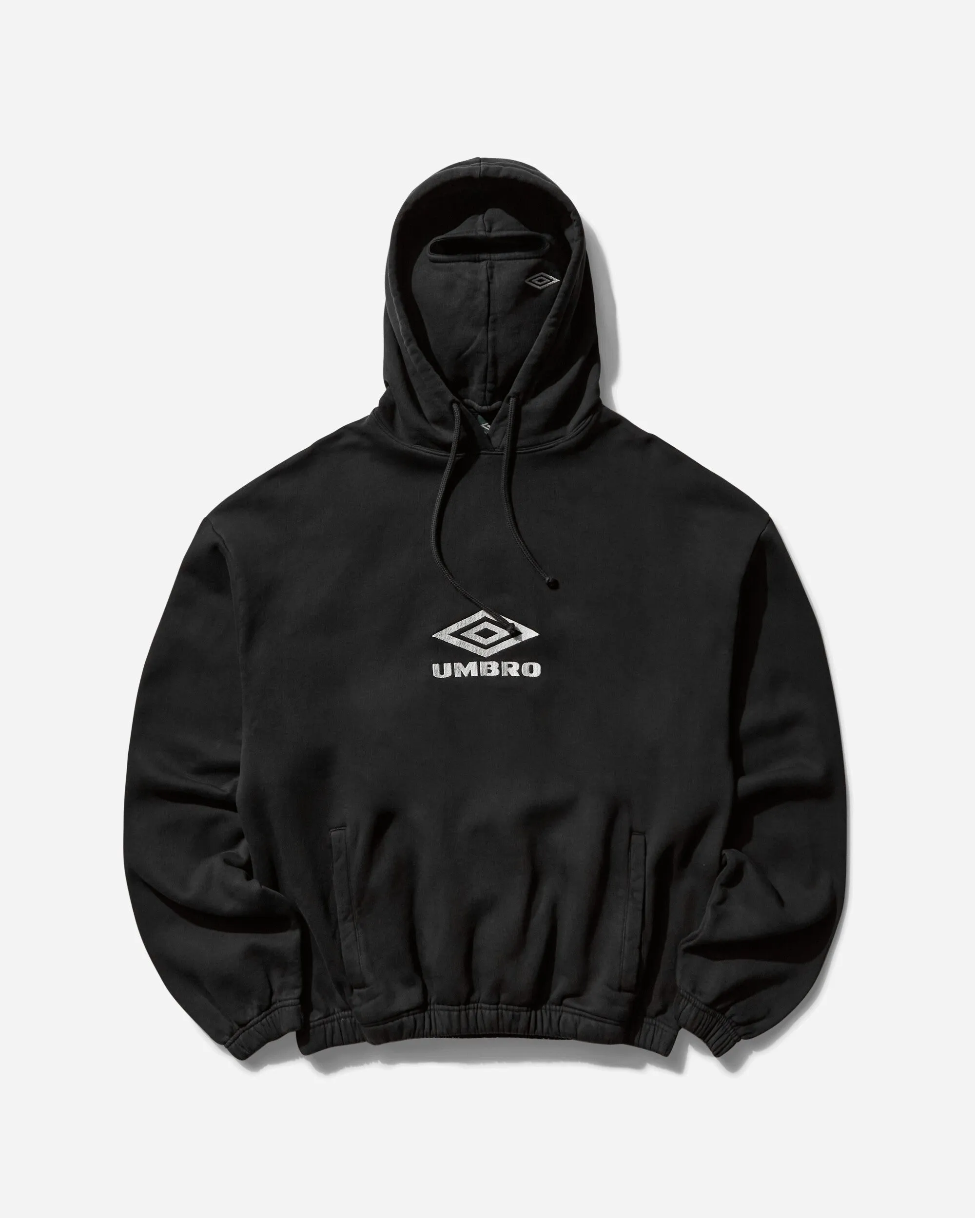 Men's Logo Masked Hoodie Washed Black