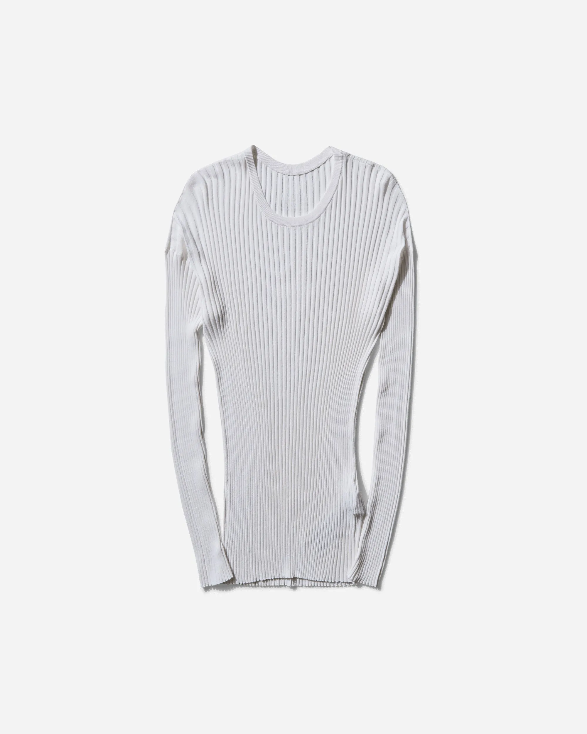 Men's Loose Rib Knit Sweater Off White