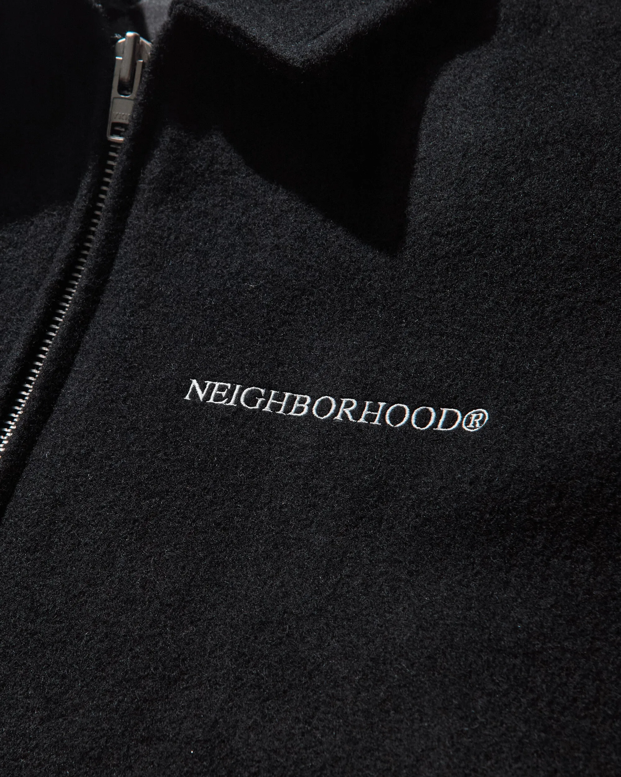 Men's Melton Zip Work Jacket Black