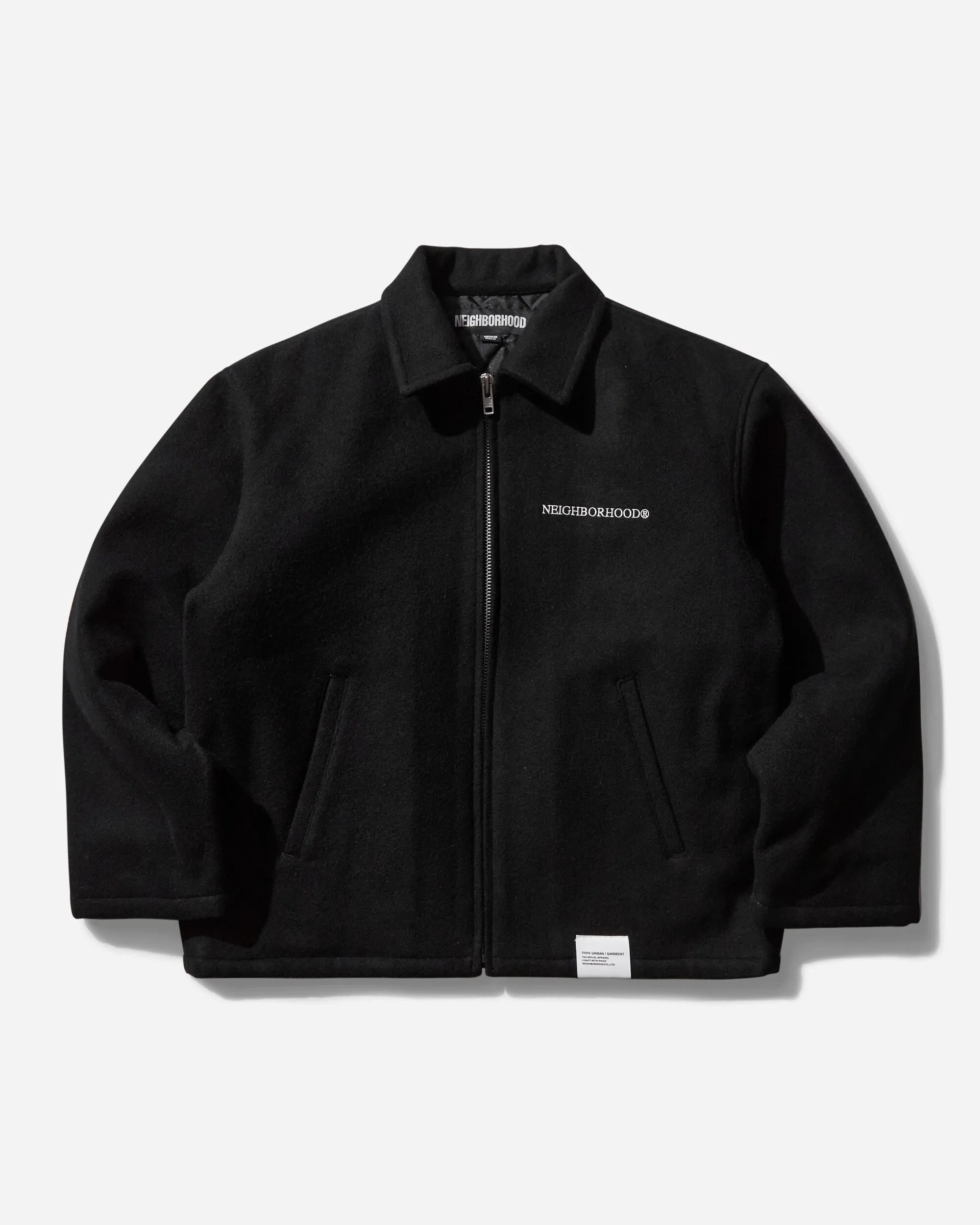 Men's Melton Zip Work Jacket Black