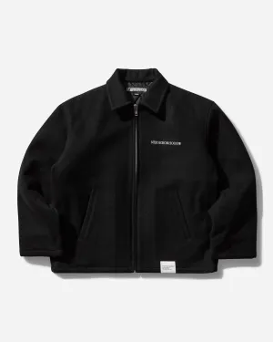 Men's Melton Zip Work Jacket Black