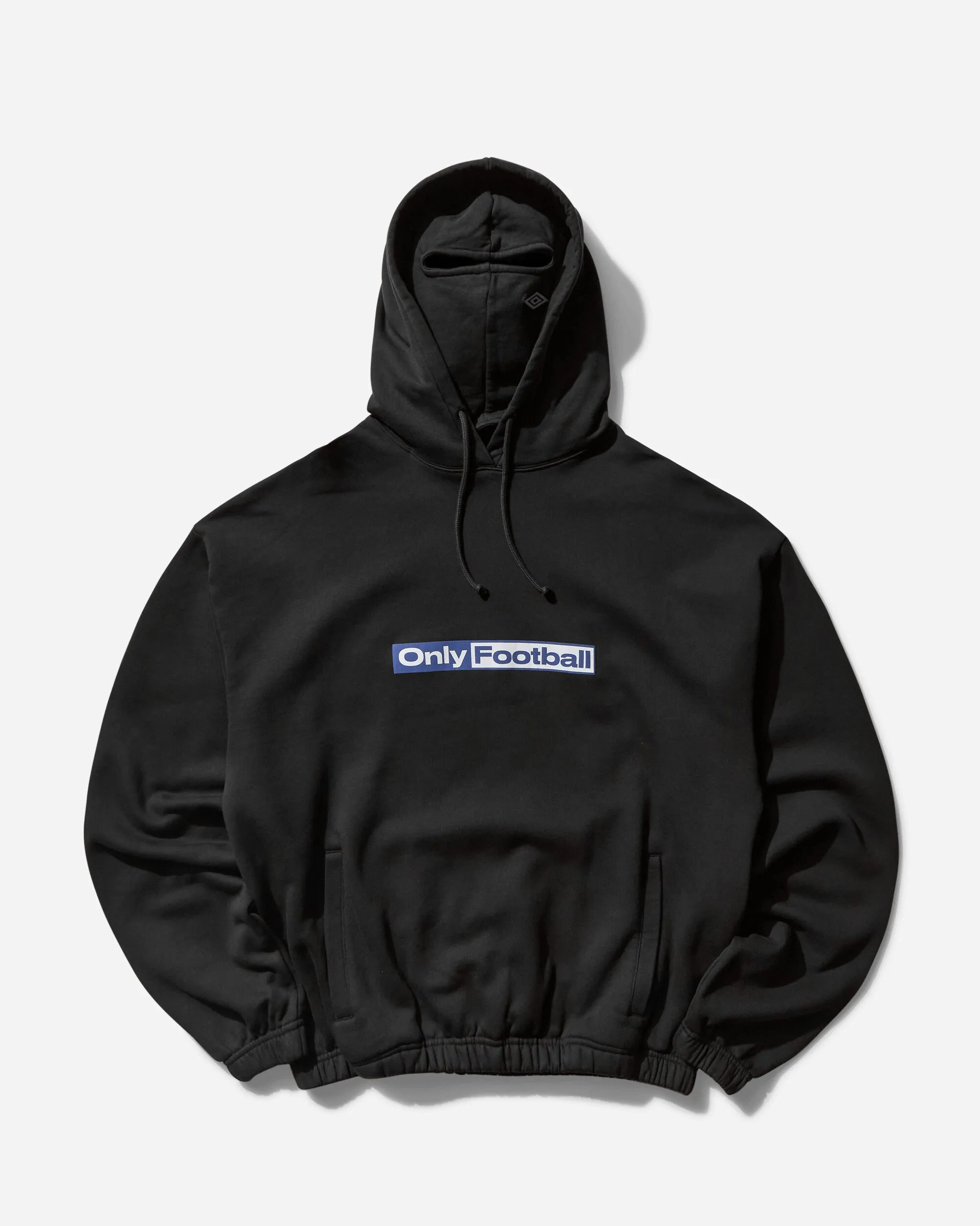 Men's Only Football Masked Hoodie Washed Black