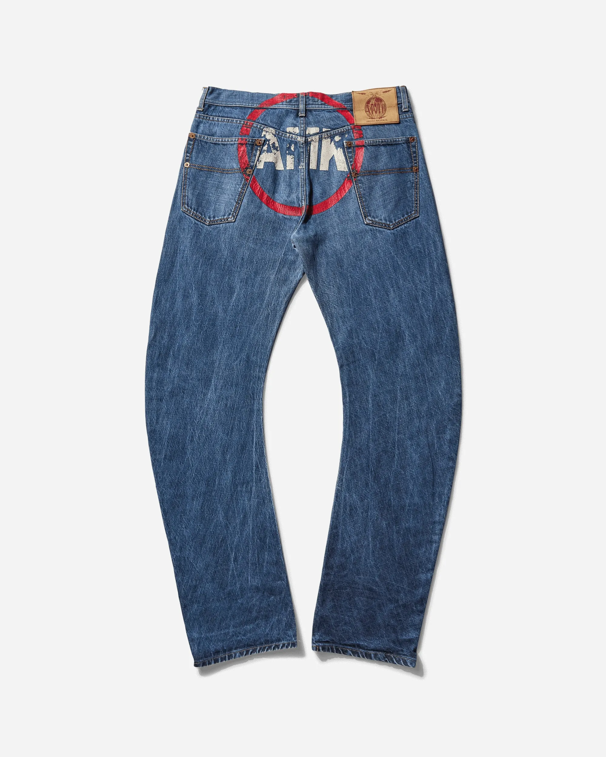 Men's Straight Logo Jeans Blue