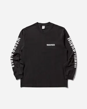Men's Washed Heavy Weight Longsleeve T-Shirt (Type-1) Black