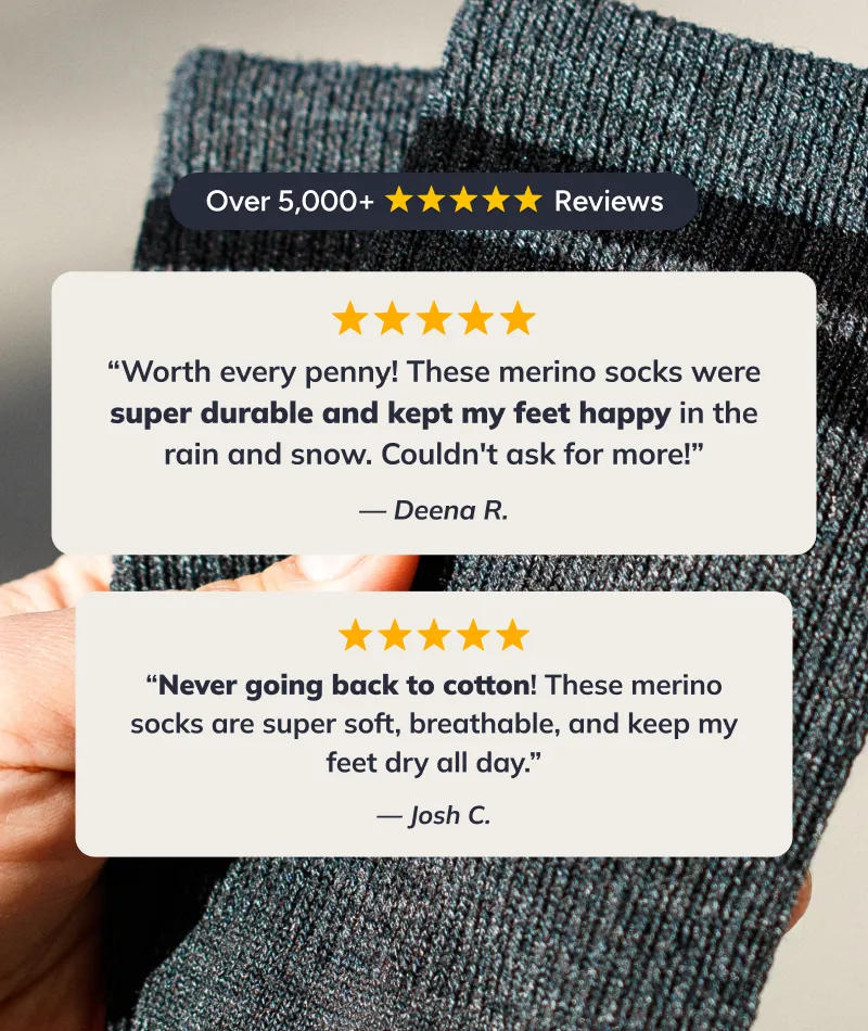 Merino Crew Socks Smoke