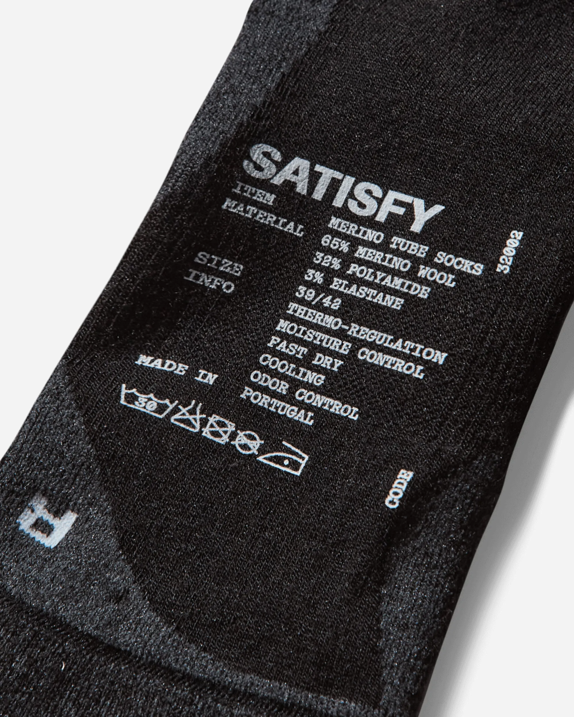 Merino Nylon Tube Socks Black