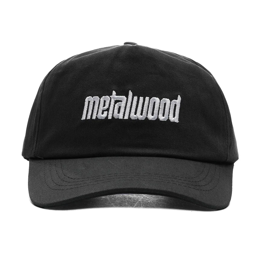Metal Logo 5-Panel Hat - Black
