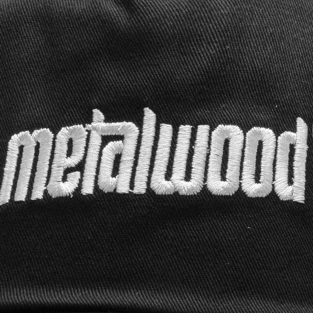 Metal Logo 5-Panel Hat - Black