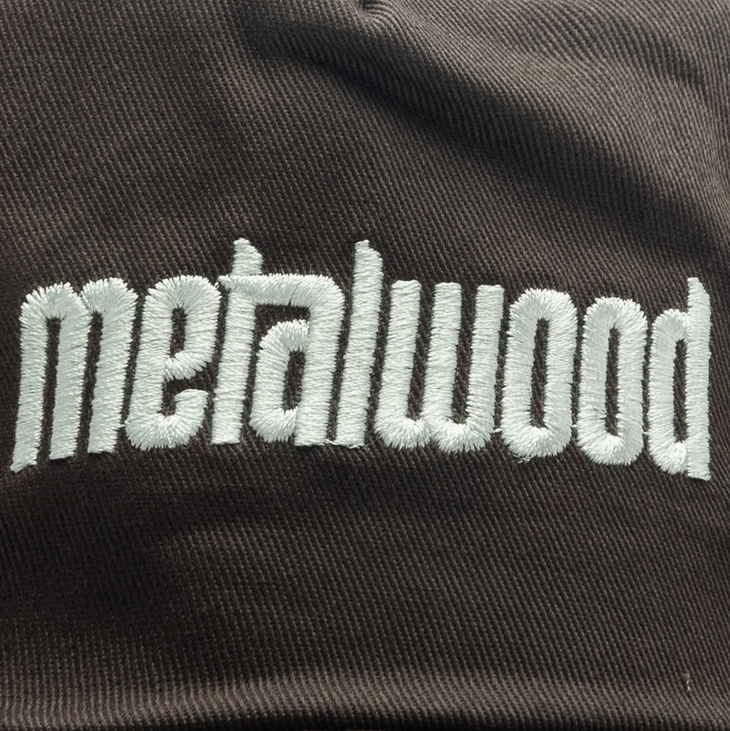 Metal Logo 5-Panel Hat - Brown