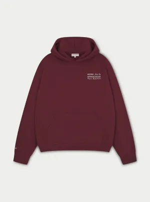 MISSION STATEMENT RELAXED HOODIE - BURGUNDY