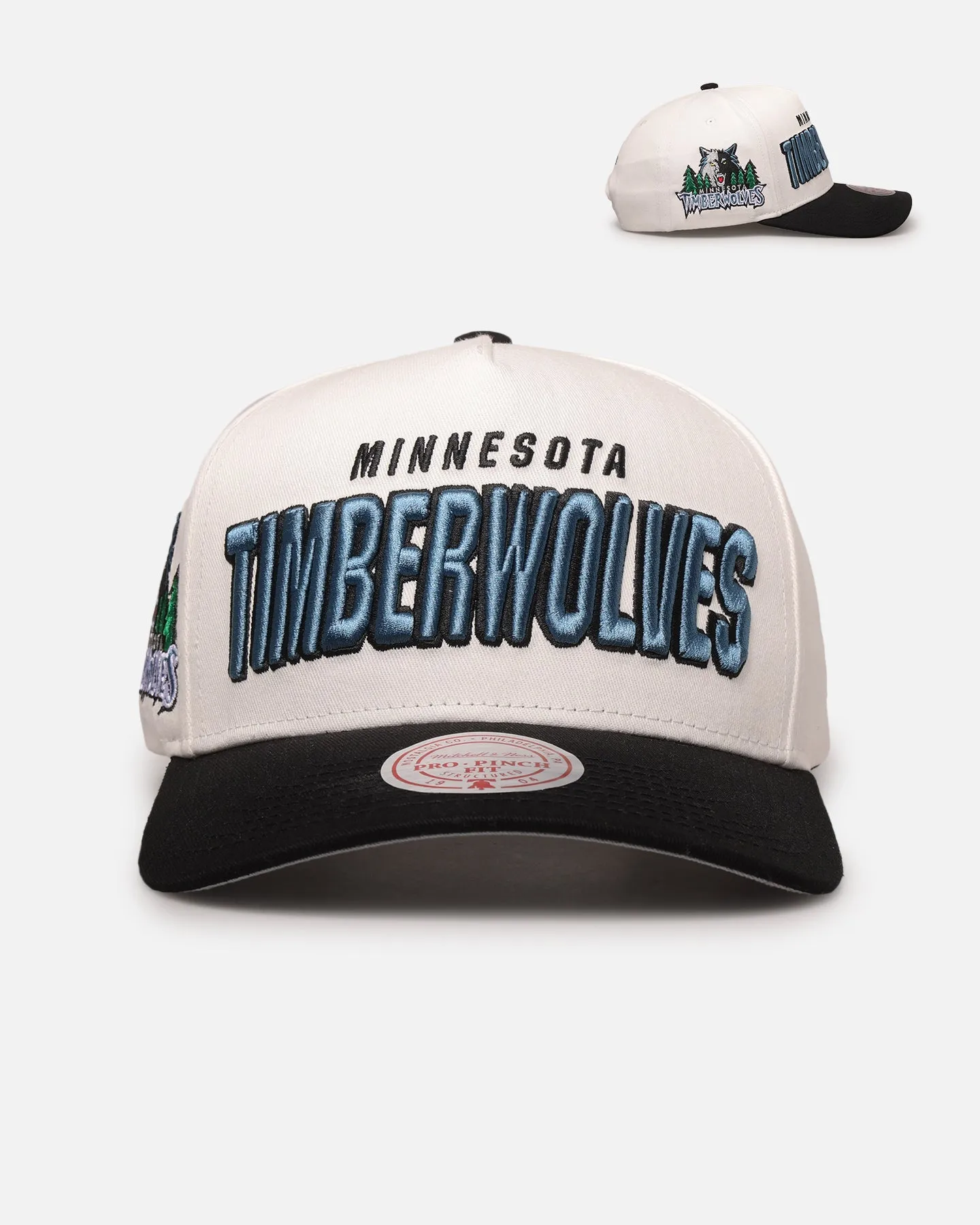 Mitchell & Ness Minnesota Timberwolves 'Draft Day' Pro Pinch Snapback White/Black