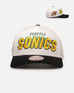 Mitchell & Ness Seattle SuperSonics 'Draft Day' Pro Pinch Snapback White/Black