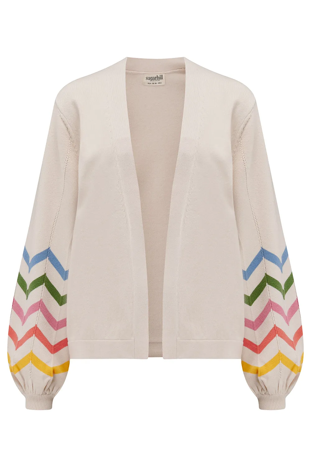 Nicki Cardigan - Off-White. Rainbow Icing