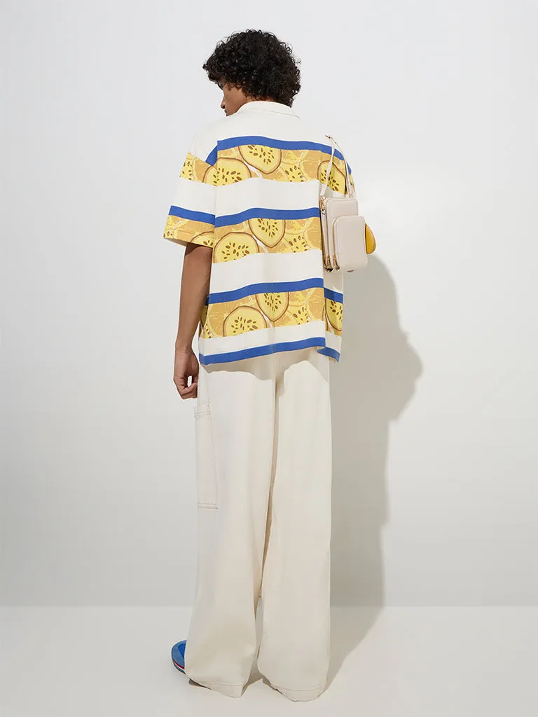 Nuon Off-White Relaxed-Fit Mid-Rise Jeans