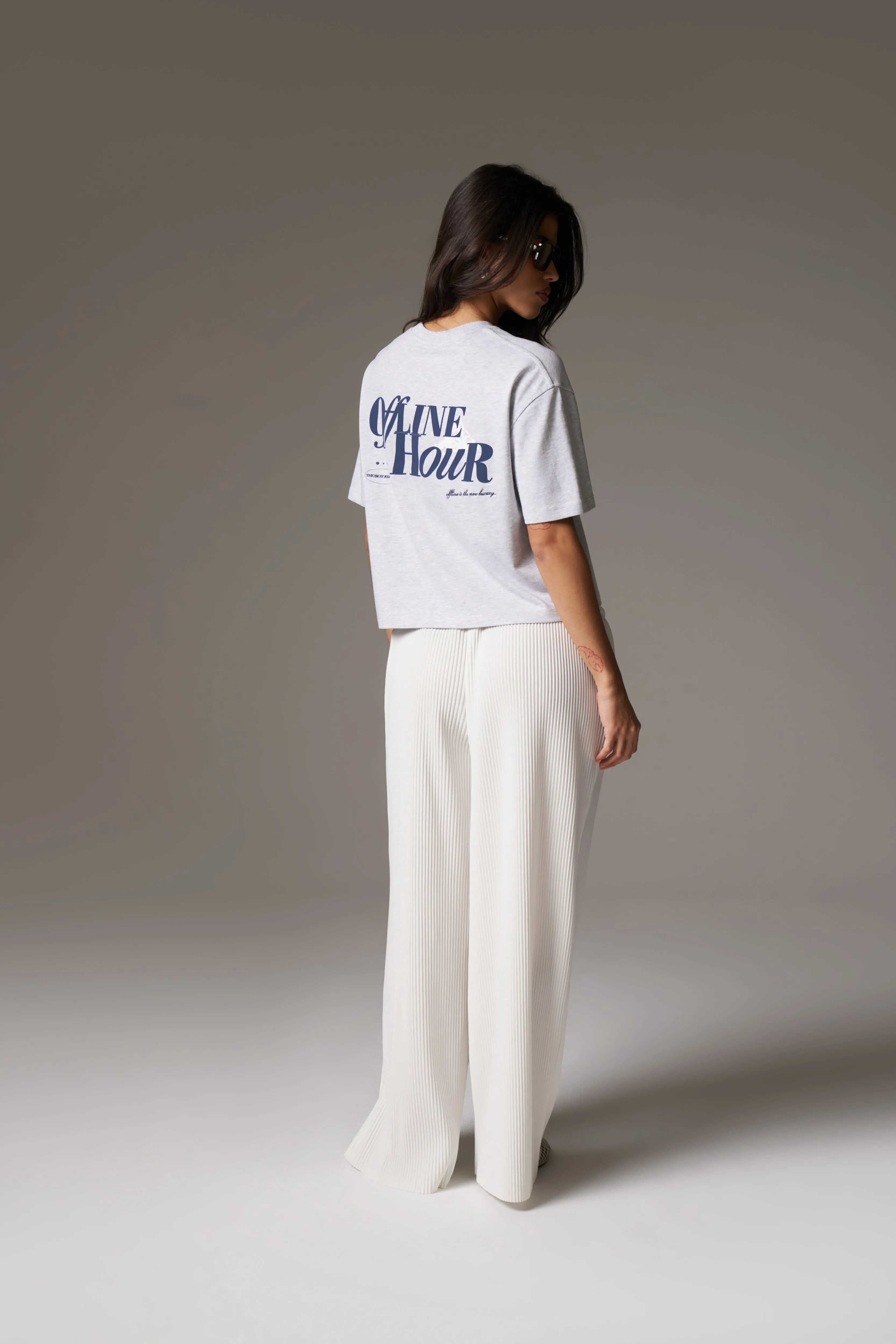 OFFLINE HOUR T-SHIRT - GREY MARL