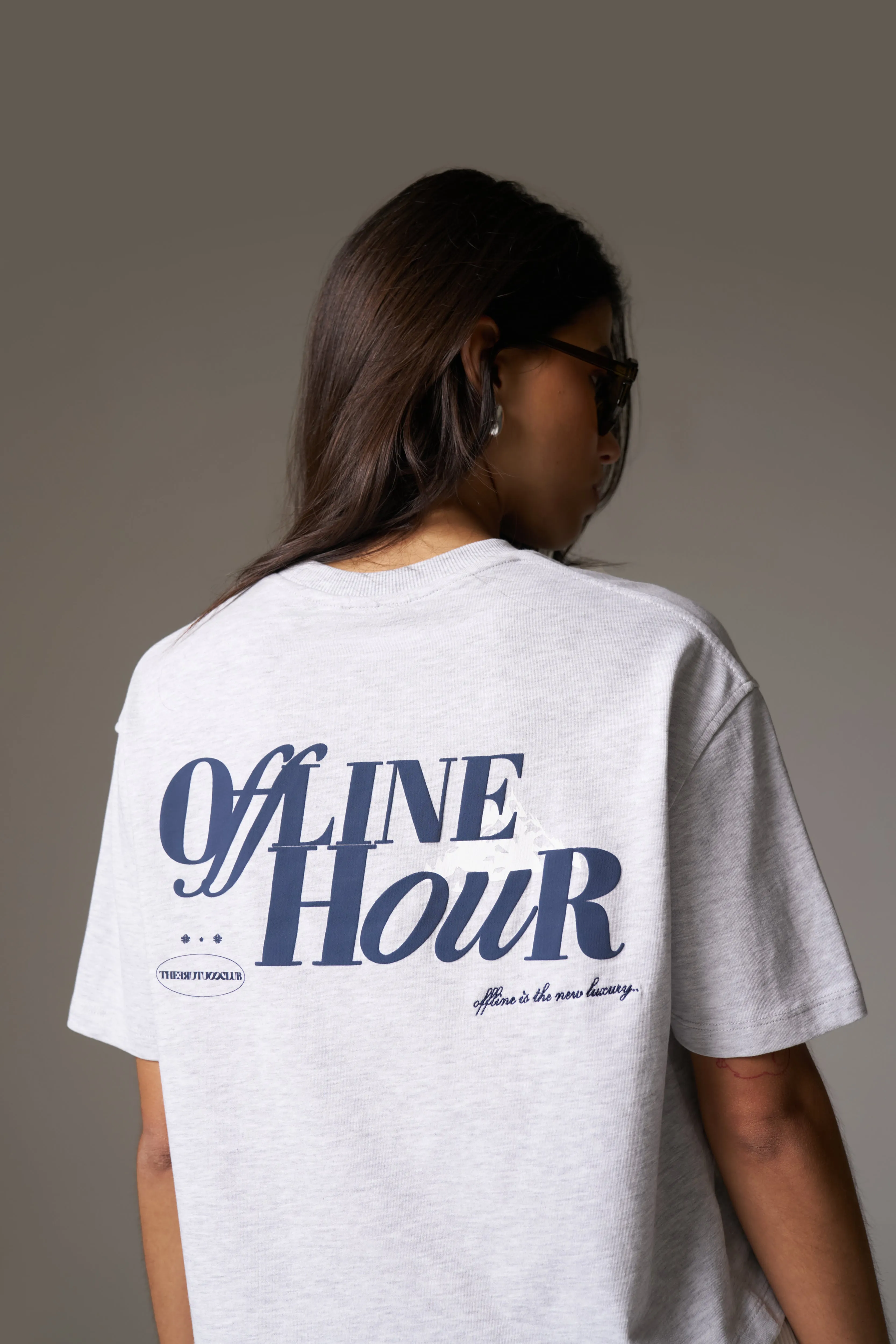 OFFLINE HOUR T-SHIRT - GREY MARL
