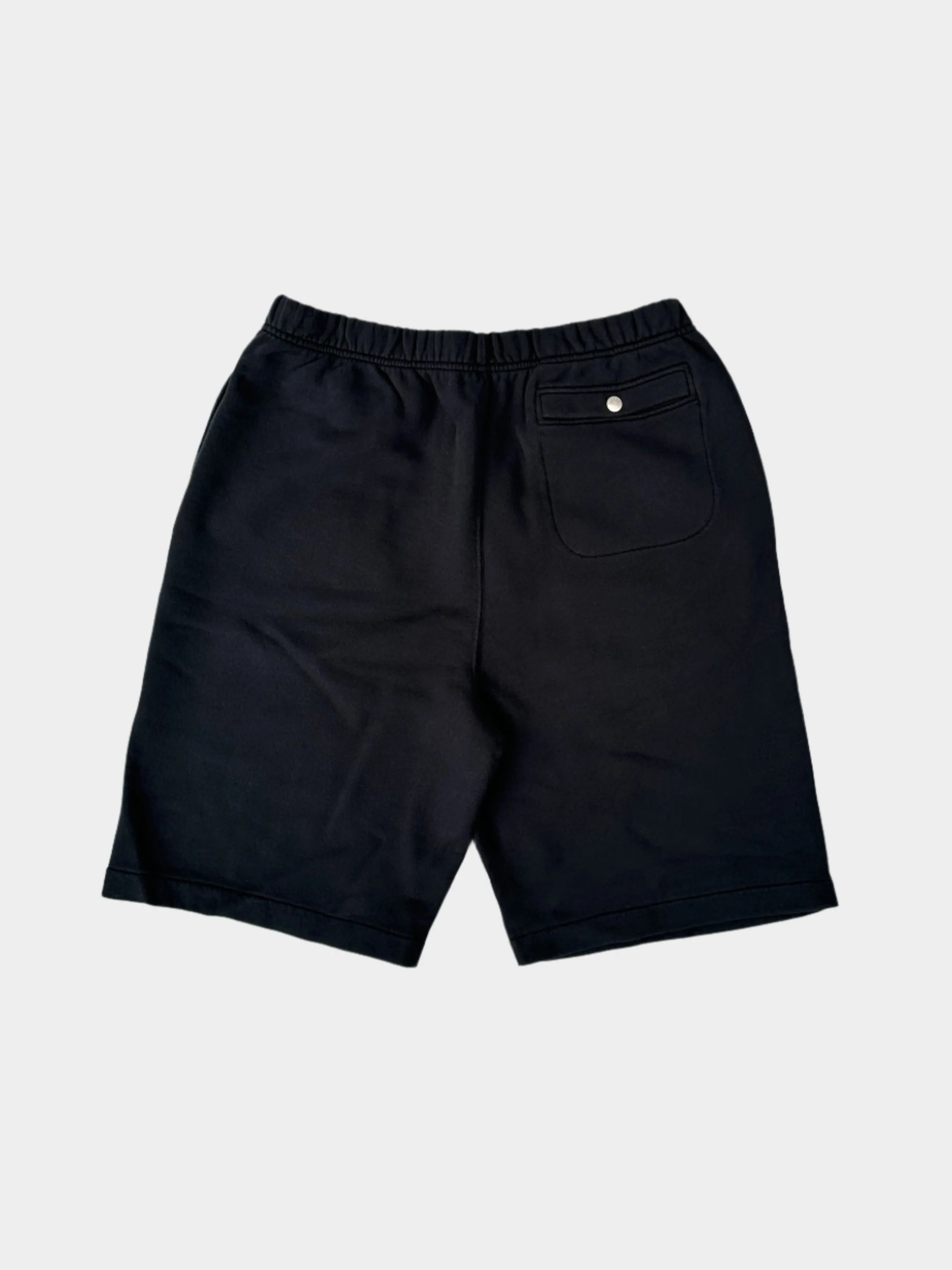 Pantaloncini Logo Patch In Cotone Nero