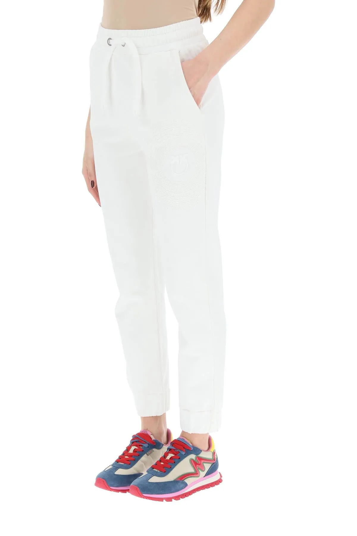 Pinko Logo Print Drawstring Track Pants
