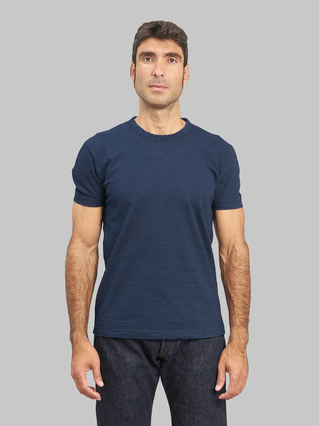 Pure Blue Japan SS5011 Indigo Dyed Crewneck T-Shirt