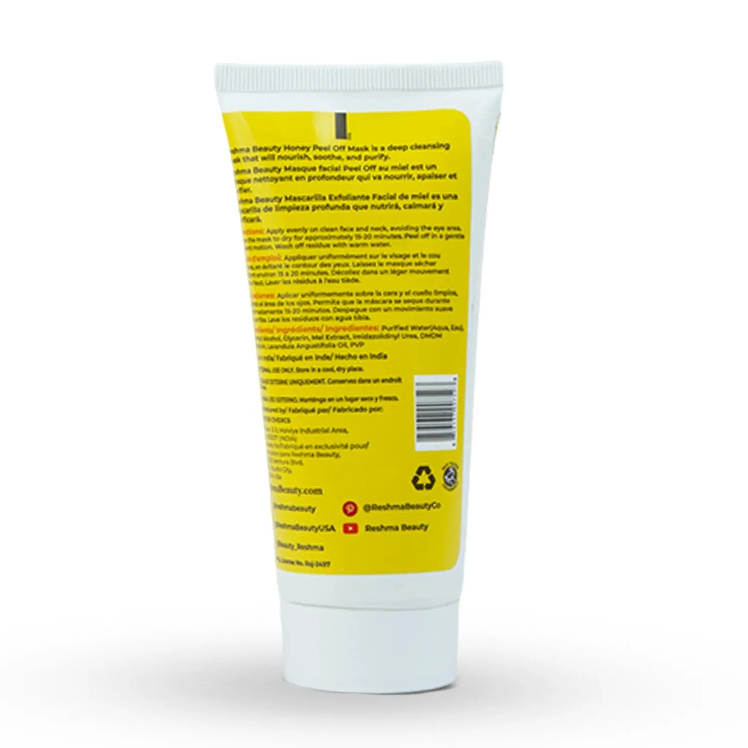 Reshma Nourishing & Purifying Peel Off Mask- Honey. 5.07 oz