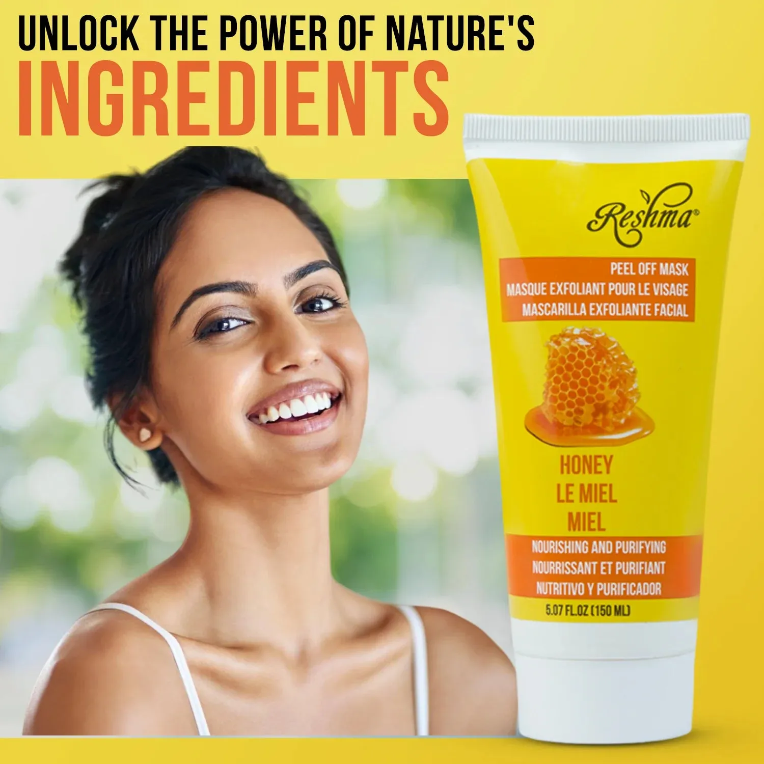 Reshma Nourishing & Purifying Peel Off Mask- Honey. 5.07 oz