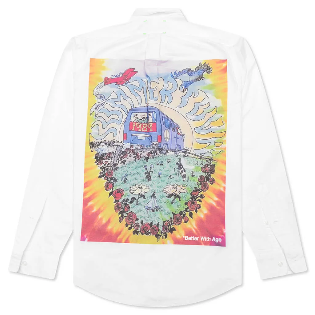 Road Trip Button-Down Shirt - White