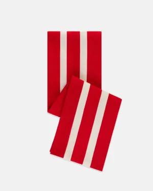 SCHOOLBOY MUFFLER - RED/WHITE