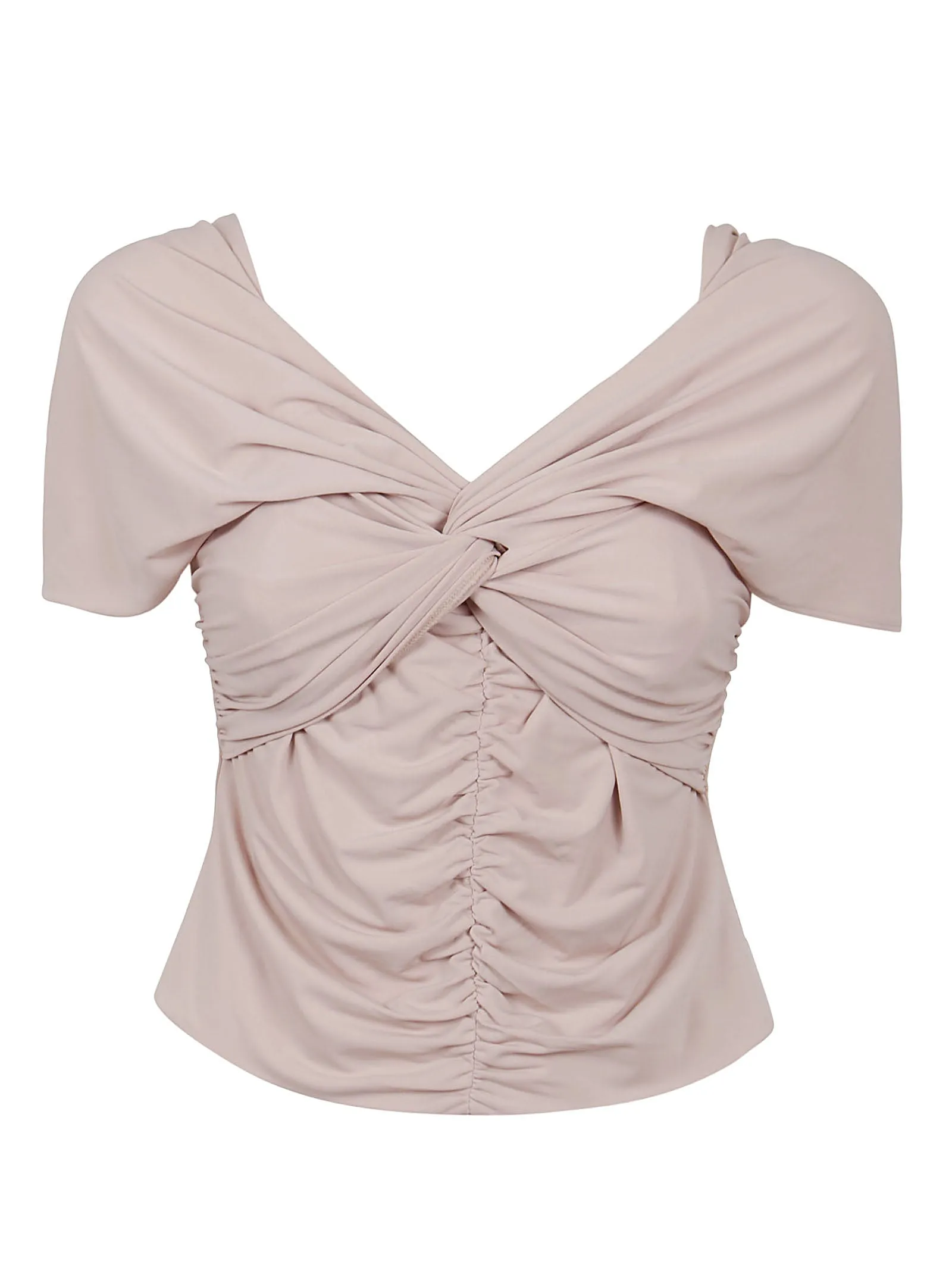 Self-Portrait Off Shoulder Knot Detailed Draped Top