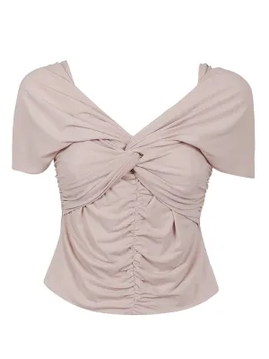 Self-Portrait Off Shoulder Knot Detailed Draped Top