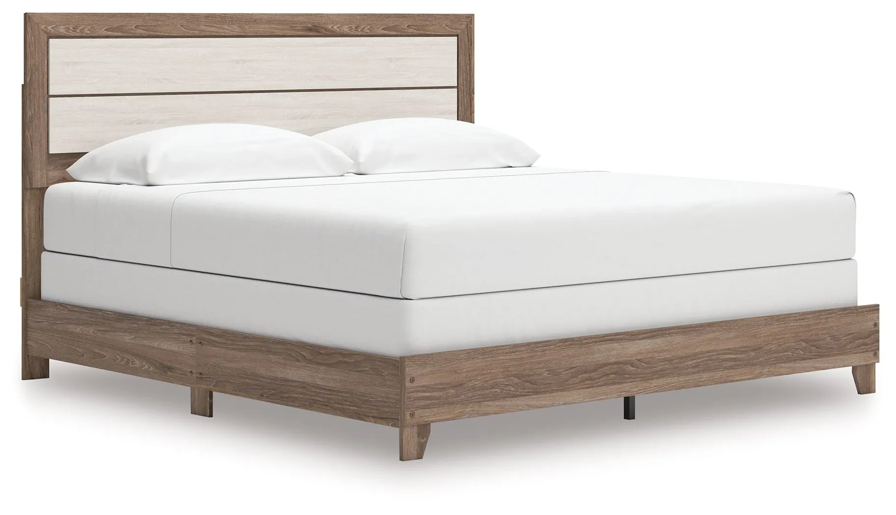 Sharnari Warm Gray King Panel Bed