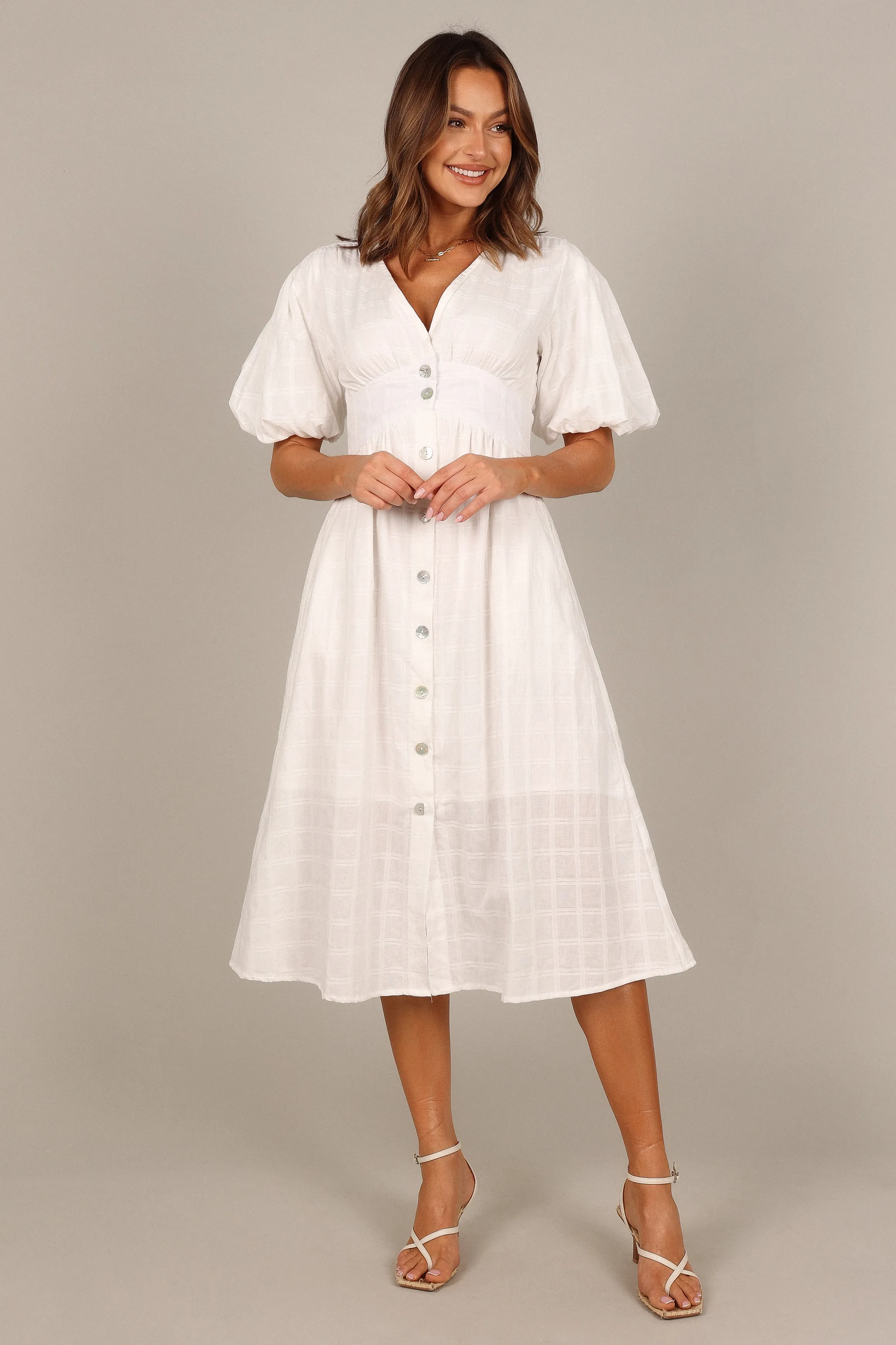 Shelley Midi Dress - White