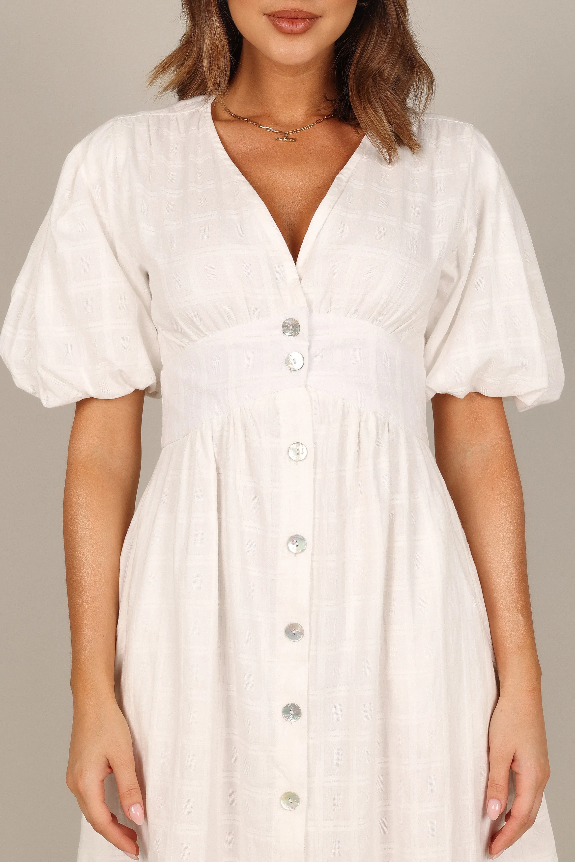 Shelley Midi Dress - White