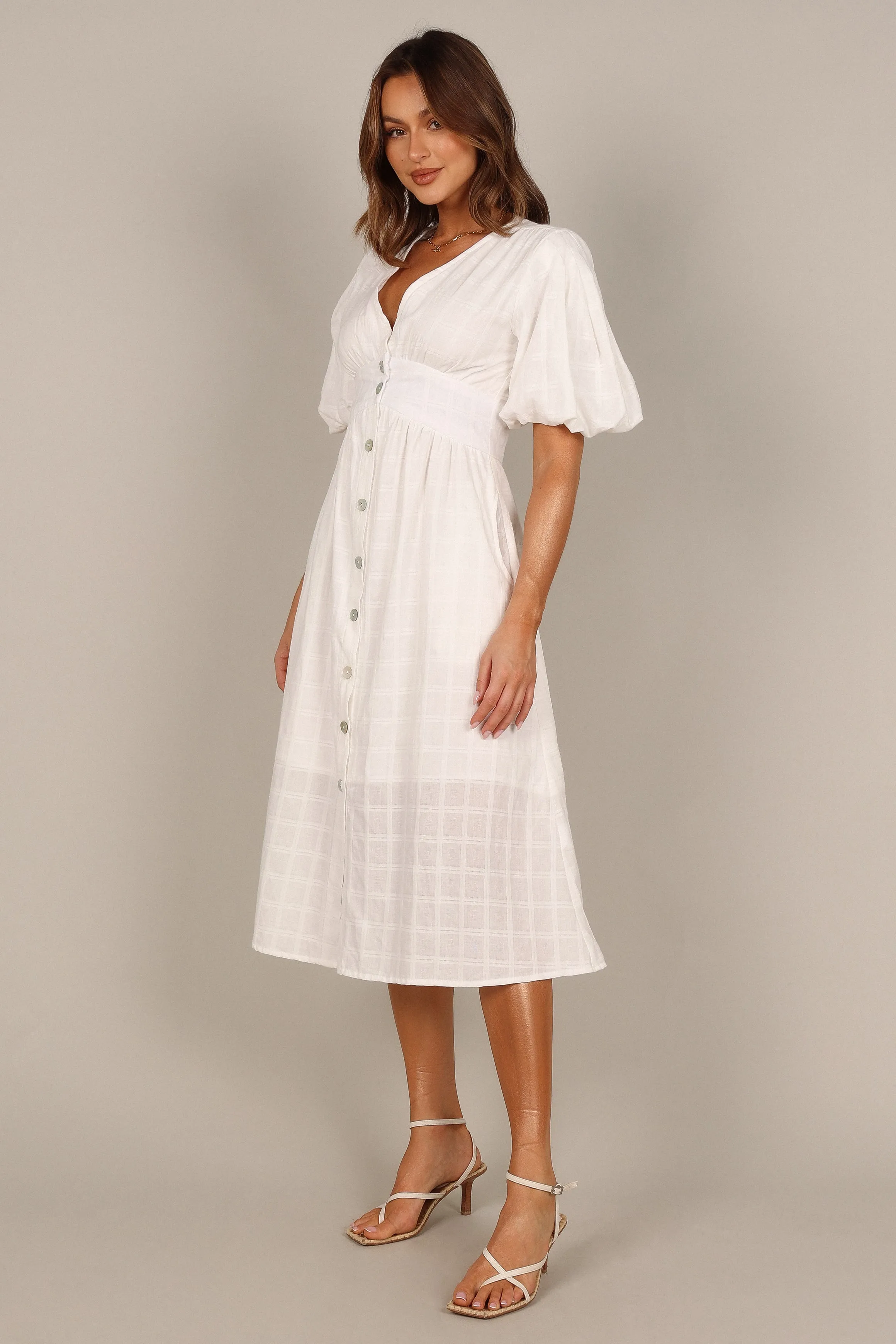 Shelley Midi Dress - White