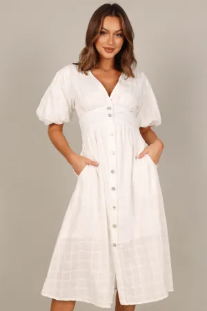 Shelley Midi Dress - White
