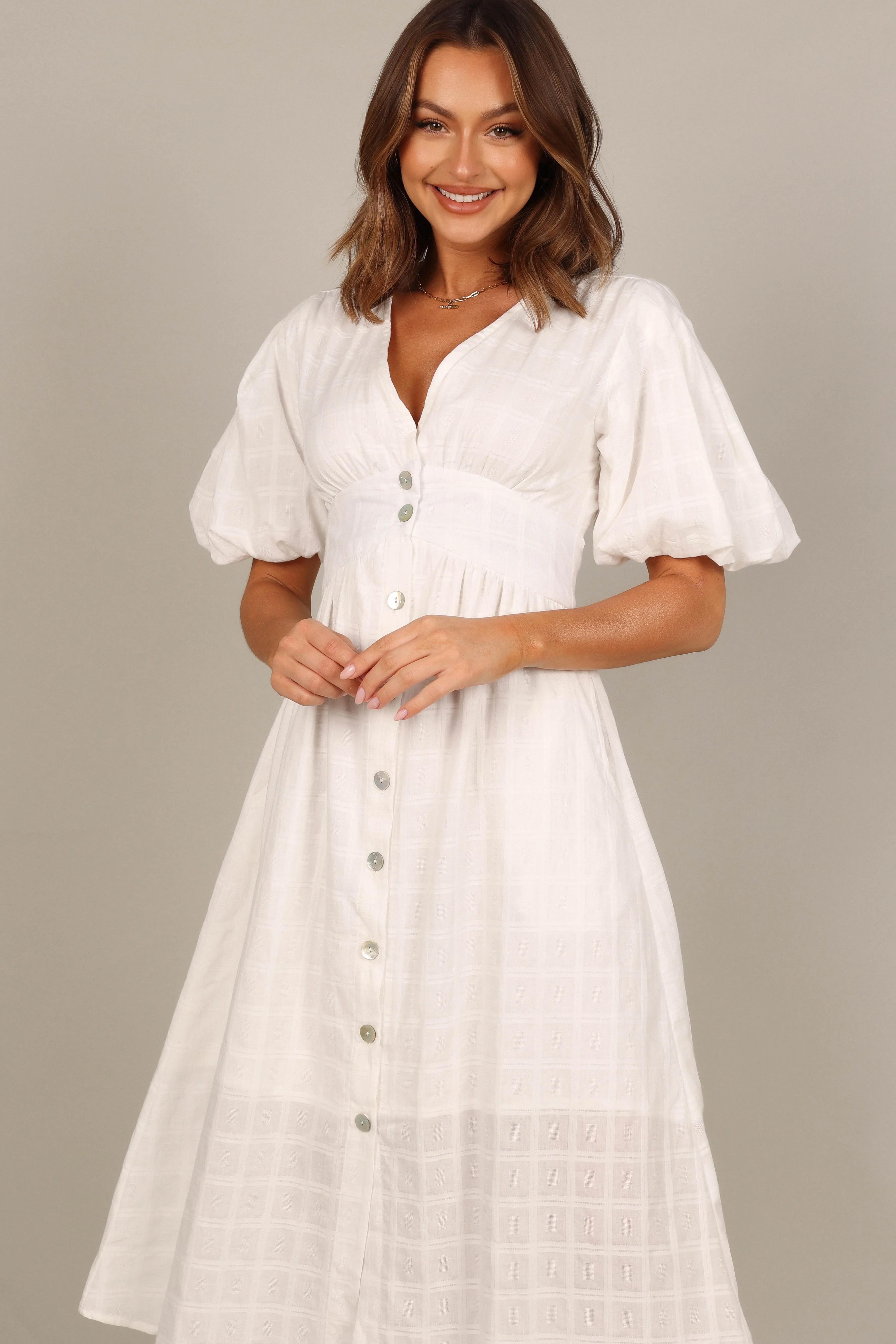 Shelley Midi Dress - White