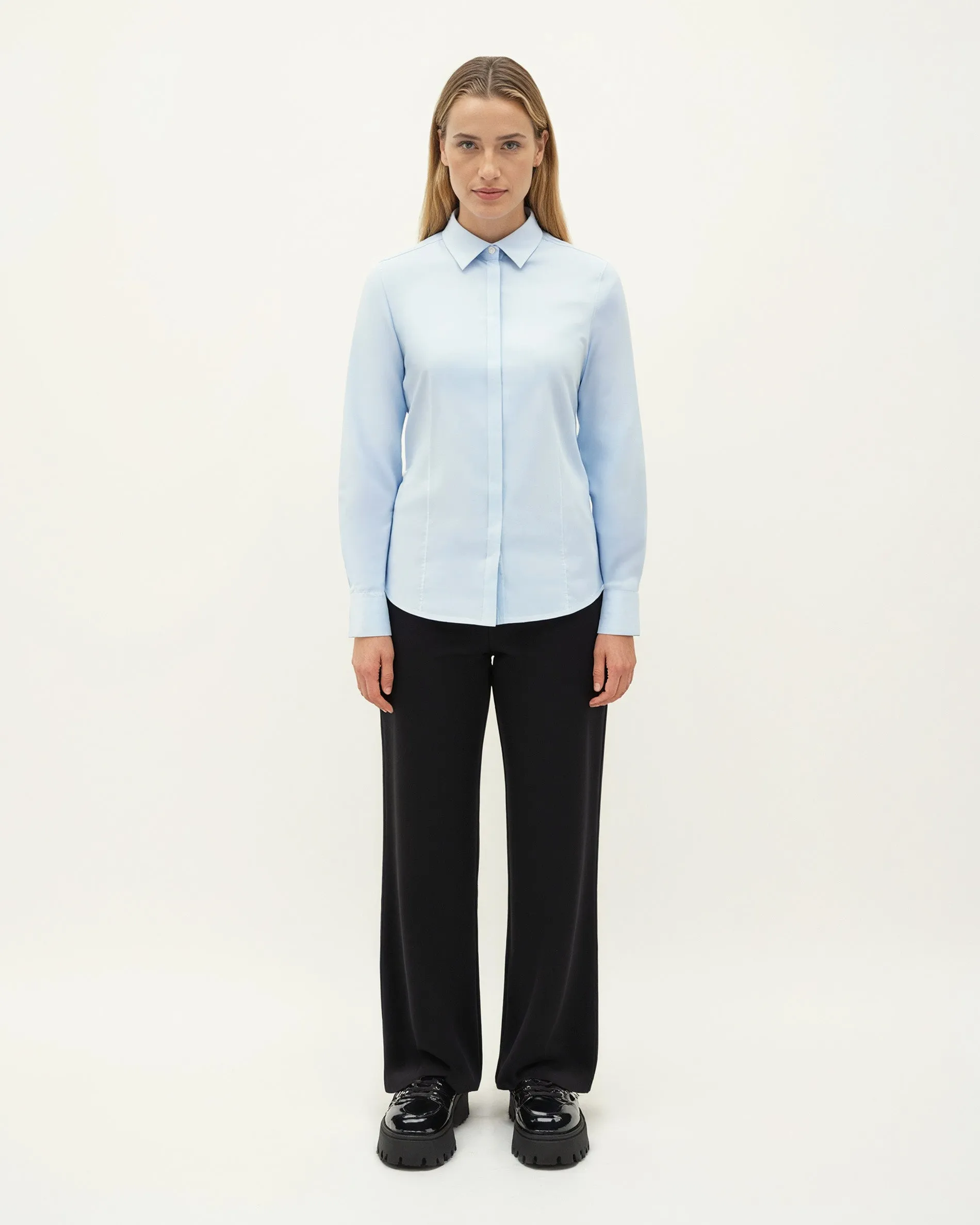 Slim fit Blouse Light Blue