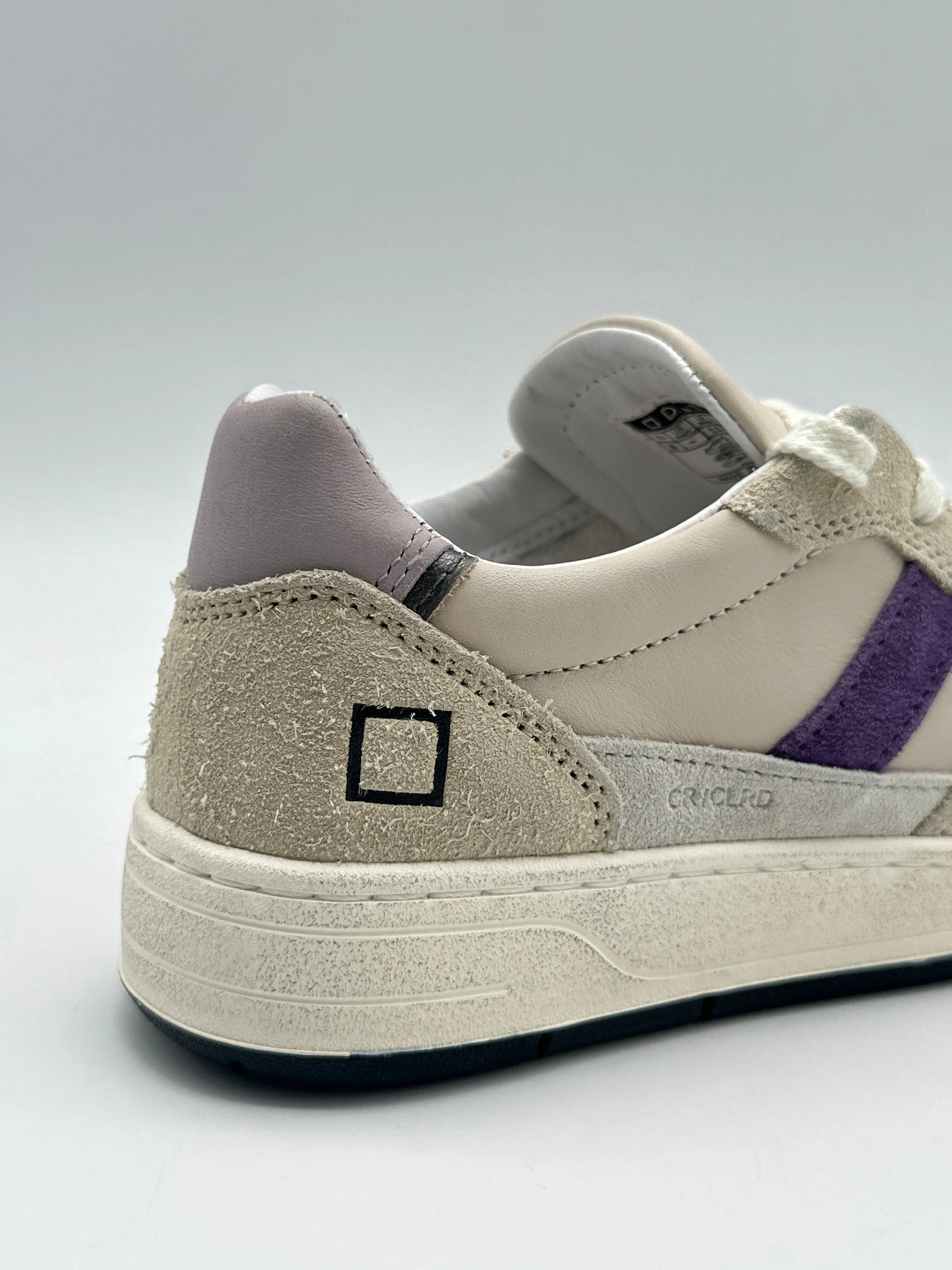 Sneakers Court 2.0 Colored Ivory In Pelle E Suede