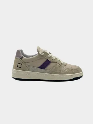 Sneakers Court 2.0 Colored Ivory In Pelle E Suede