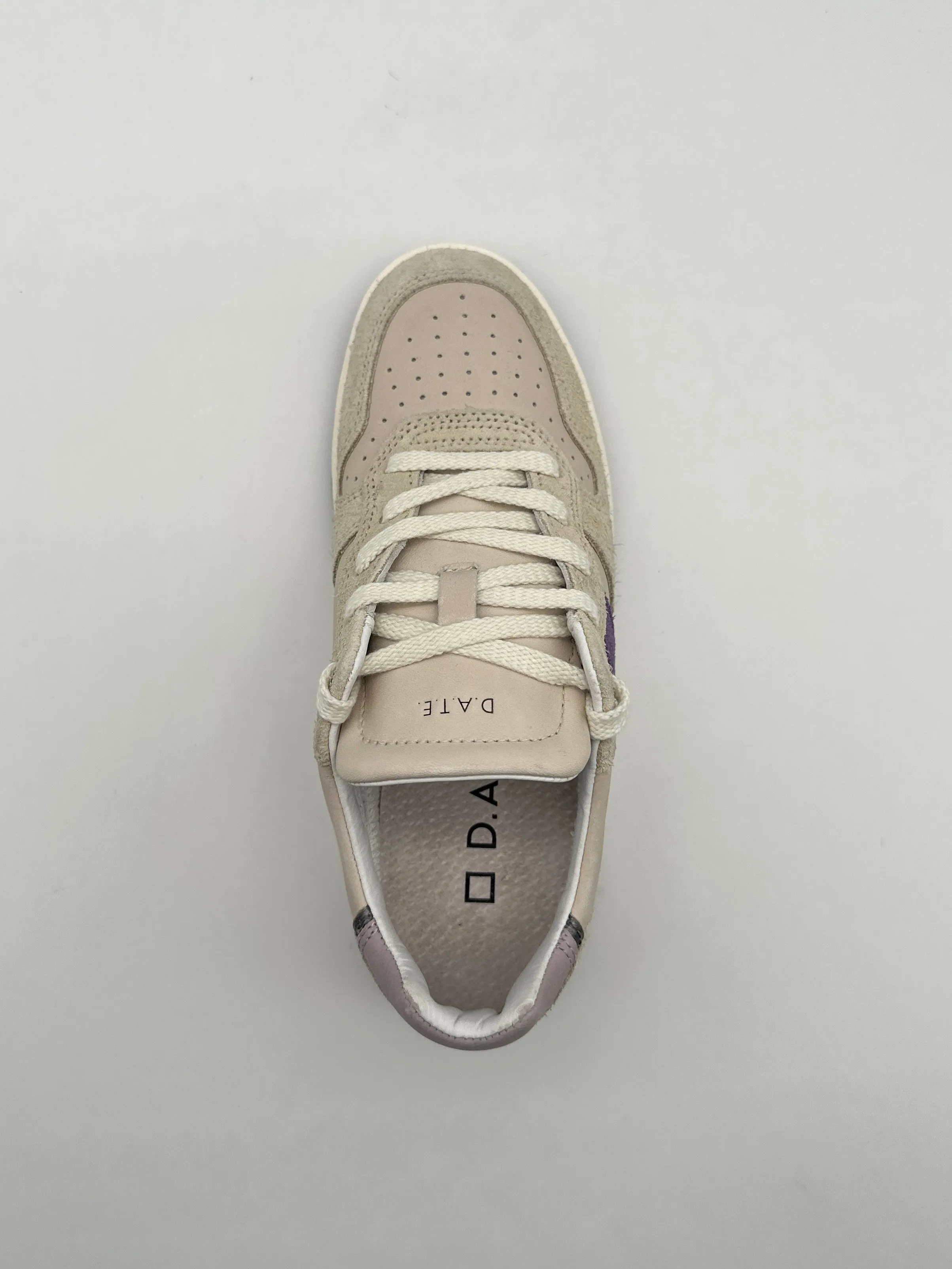 Sneakers Court 2.0 Colored Ivory In Pelle E Suede