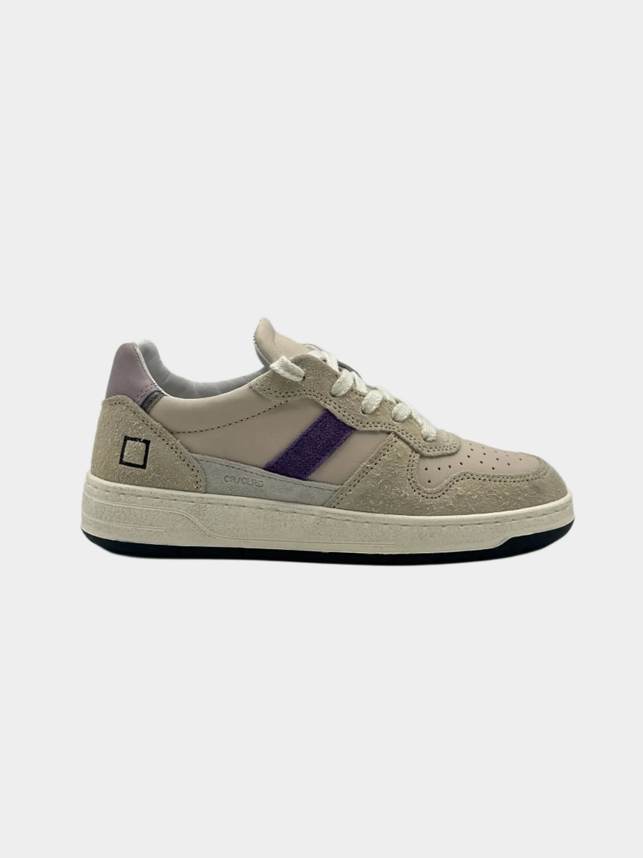 Sneakers Court 2.0 Colored Ivory In Pelle E Suede