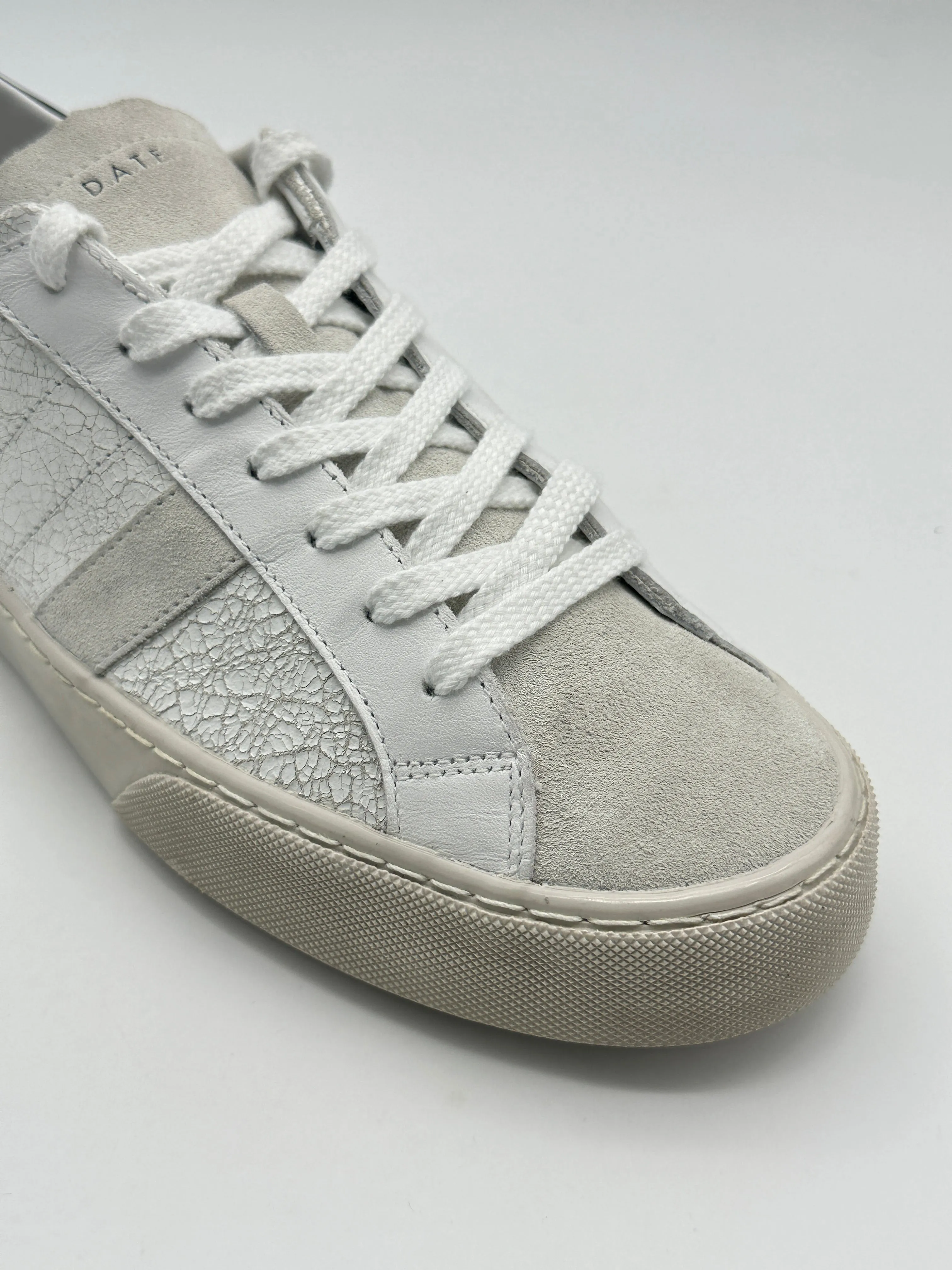 Sneakers Hill Low Used White Blue In Pelle Vintage