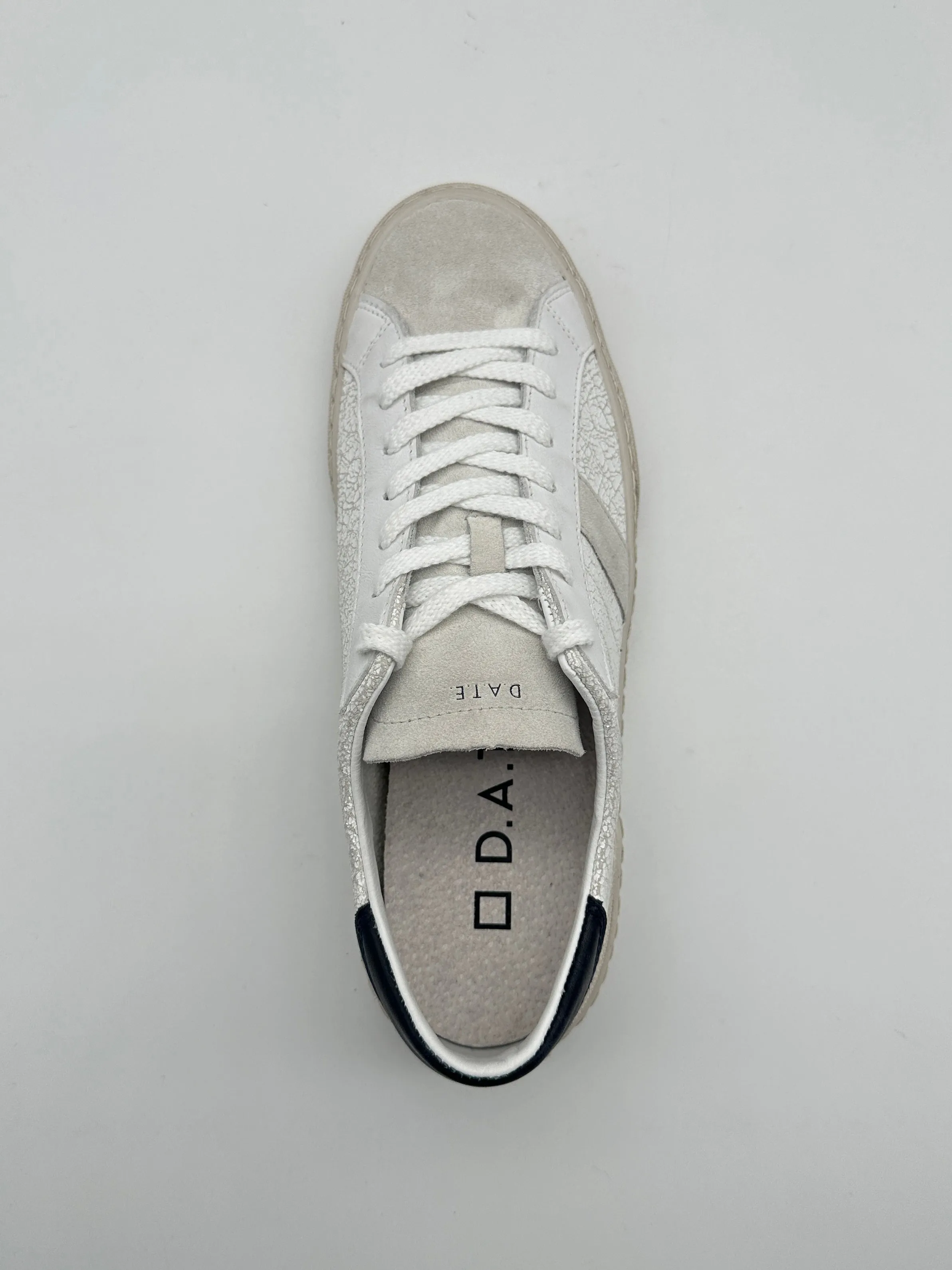 Sneakers Hill Low Used White Blue In Pelle Vintage