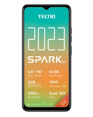Spark Go 2023 64GB Dual Sim Black Cellphone